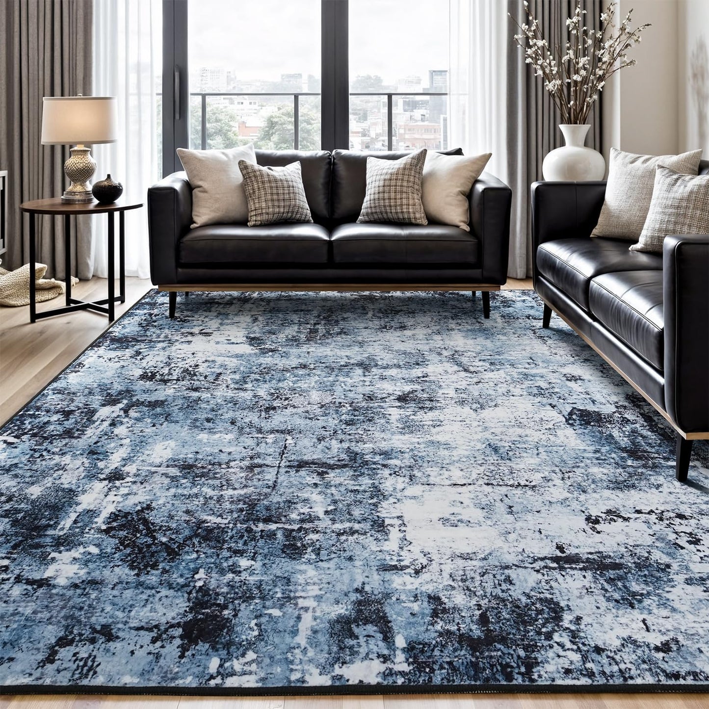 Modern Abstract Washable Area Rug