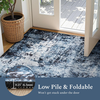 Modern Abstract Washable Area Rug