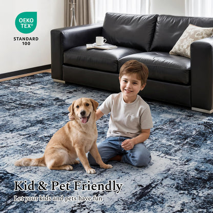 Modern Abstract Washable Area Rug