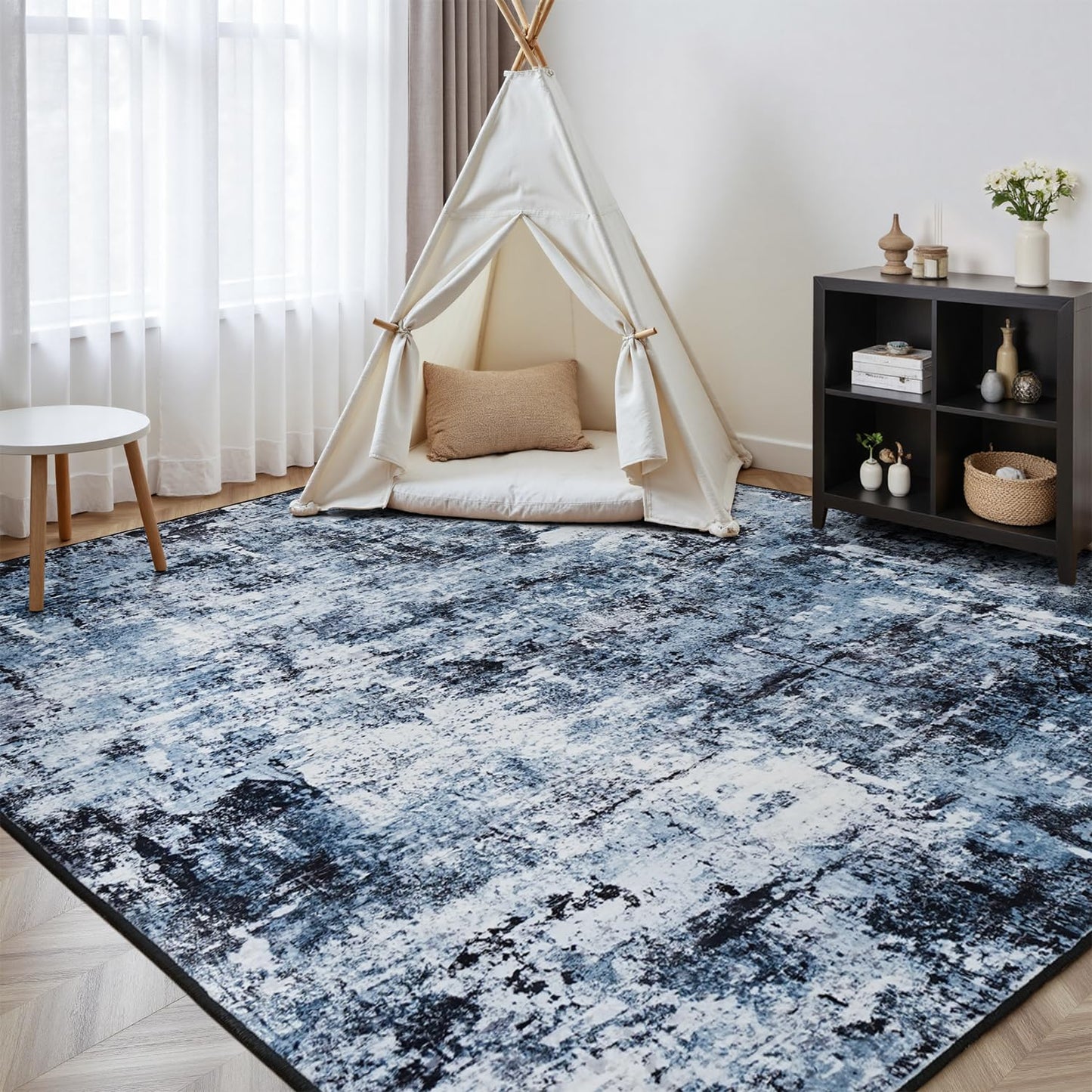 Modern Abstract Washable Area Rug