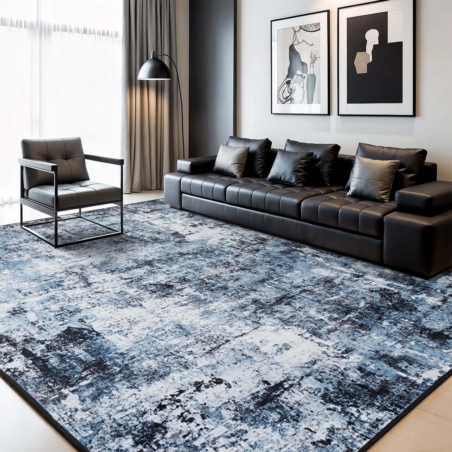 Modern Abstract Washable Area Rug
